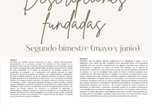 Descripciones fundadas - Segundo bimestre (mayo y junio)