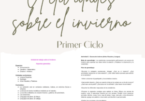 Actividades sobre el invierno - Primer Ciclo